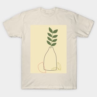 geometric vase and leaf illustration T-Shirt